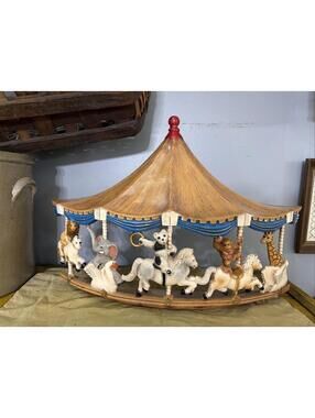 VTG 3D Horse Carousel Decorative Wall Art 1979 Universal Statuary Weird Creepy